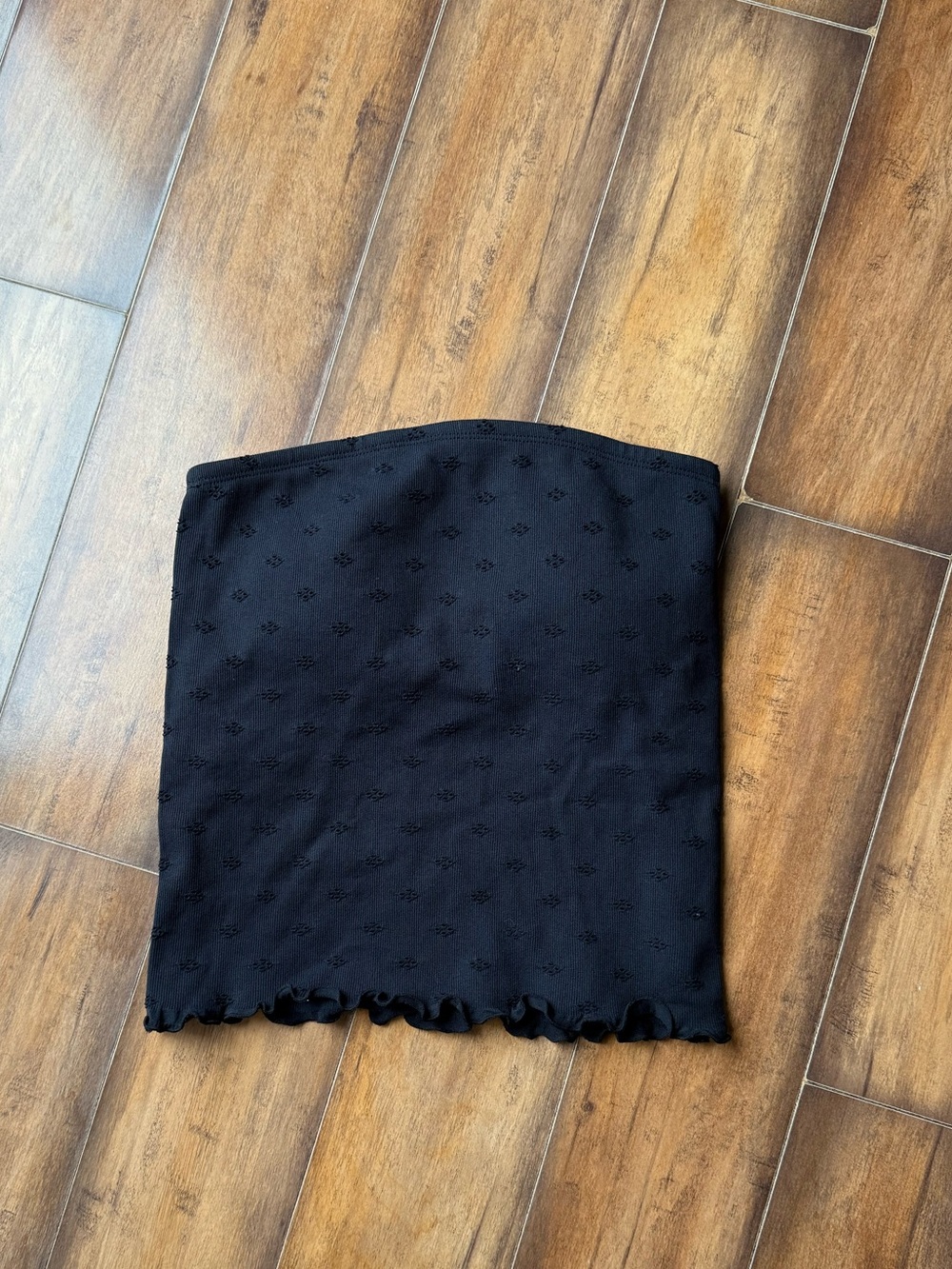 Black Tube Top, Built In Shelf Bra, Sewn In Pads, Size Small